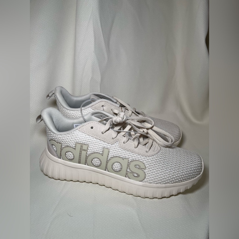 NWT Adidas Women’s Off-White Beige Mesh Athletic Shoe Sneakers Size 8 - Picture 4 of 15
